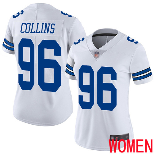 Women Dallas Cowboys Limited White Maliek Collins Road 96 Vapor Untouchable NFL Jersey